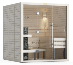6 PERSON HOME SAUNA WITH GLASS FRONT SHOWROOM MODEL 2020ML ASPEN - FROM $23,995