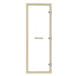 SAUNA DOOR CLEAR GLASS NORDIC SPRUCE 4 SIDED 790x1890x85mm SAWO 731-4SCP