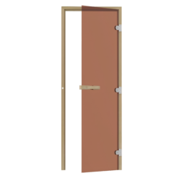 SAUNA DOOR CEDAR 3 SIDED FRAME BRONZE TINTED GLASS RIGHT OPENING 790 X 1890mm