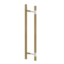 SAUNA DOOR HANDLE VERTICAL with METAL ACCENT CEDAR SAWO