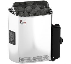 8kW SCANDIA PREMIUM STAINLESS STEEL SAUNA HEATER with SIDE CONTROLS SAWO